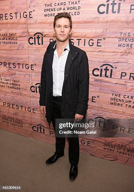 Actor Ryan Kwanten attends the Citi Prestige Card Australia event at The Waterfall Mansion on March 5, 2015 in New York City.