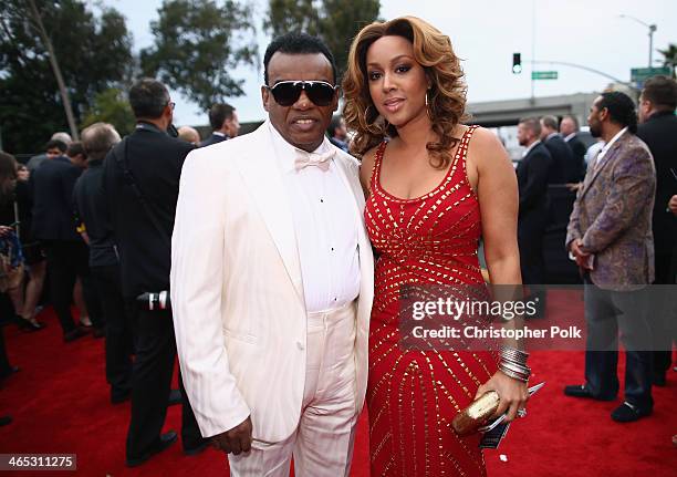 Recording artist Ronald Isley and Kandy Johnson Isley attend the 56th GRAMMY Awards at Staples Center on January 26, 2014 in Los Angeles, California.