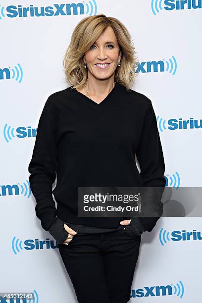 Actress Felicity Huffman visits the SiriusXM Studios on March 5, 2015 in New York City.