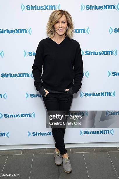 Actress Felicity Huffman visits the SiriusXM Studios on March 5, 2015 in New York City.