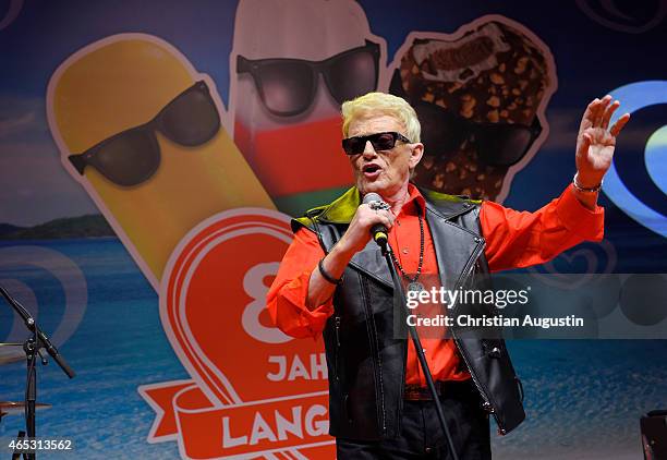 Heino attends the Langnese 80th Anniversary Celebration at Beach Centre Wandsbek on March 5, 2015 in Hamburg, Germany.