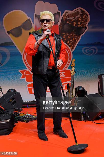 Heino attends the Langnese 80th Anniversary Celebration at Beach Centre Wandsbek on March 5, 2015 in Hamburg, Germany.