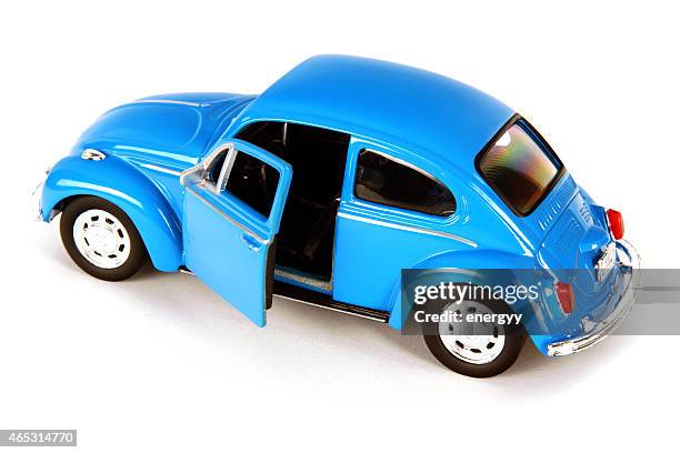 volkswagen toy beetle - car isolated doors open stock pictures, royalty-free photos & images