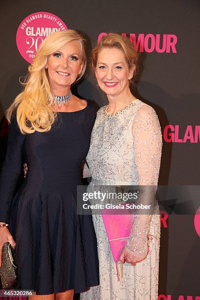 Marion Fedder, Editor in chief of Glamour, Andrea Ketterer during the Glammy Award 2015 at Schlafwagenfabrik on March 5, 2015 in Munich, Germany.