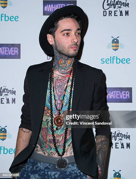 Tattoo artist Romeo Lacoste attends Romeo Lacoste's The California Dream grand opening at The California Dream on March 5, 2015 in North Hollywood,...