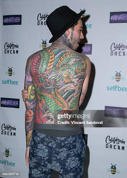 Tattoo artist Romeo Lacoste attends Romeo Lacoste's The California Dream grand opening at The California Dream on March 5, 2015 in North Hollywood,...