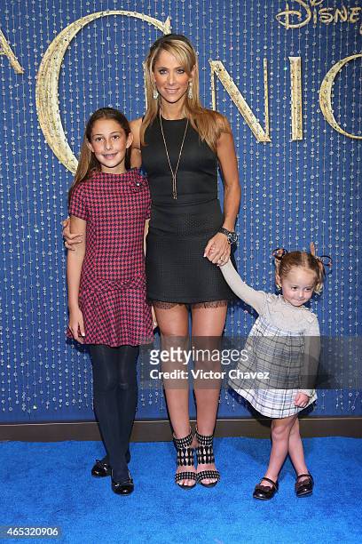 Ines Sainz and family members attend the "Cinderella" Mexico City premiere at Antara Polanco on March 5, 2015 in Mexico City, Mexico.