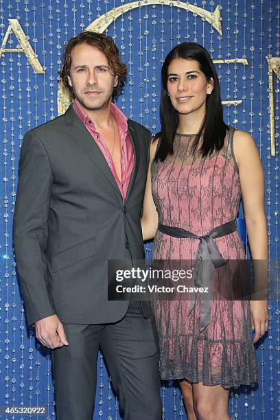 Carlos Gascon and Lorena Marin attend the "Cinderella" Mexico City premiere at Antara Polanco on March 5, 2015 in Mexico City, Mexico.