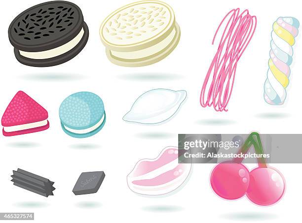 stockillustraties, clipart, cartoons en iconen met sweets iii - drop