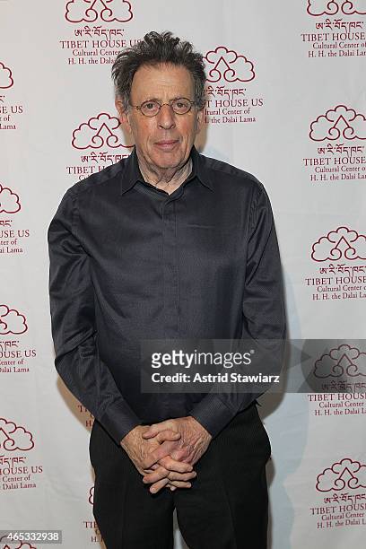 Co-founder of Tibet House New York, Phillip Glass attend Tibet House Benefit Concert After Party 2015 at Metropolitan West on March 6, 2015 in New...