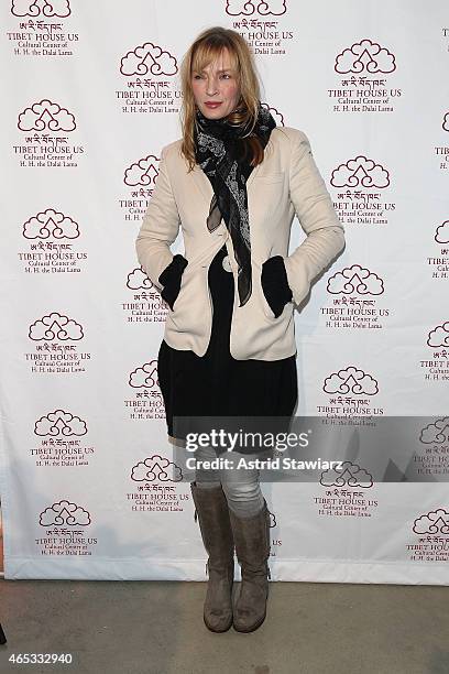 Actress Uma Thurman attends Tibet House Benefit Concert After Party 2015 at Metropolitan West on March 6, 2015 in New York City.