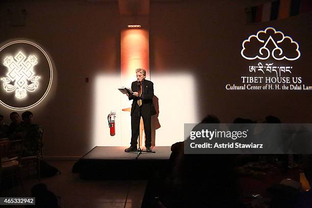 Co-founder and president of Tibet House New York, Robert Thurman attends Tibet House Benefit Concert After Party 2015 at Metropolitan West on March...