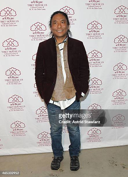 Musician Tenzin Choegyal attends Tibet House Benefit Concert After Party 2015 at Metropolitan West on March 6, 2015 in New York City.