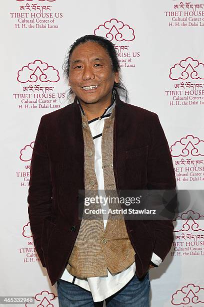 Musician Tenzin Choegyal attends Tibet House Benefit Concert After Party 2015 at Metropolitan West on March 6, 2015 in New York City.