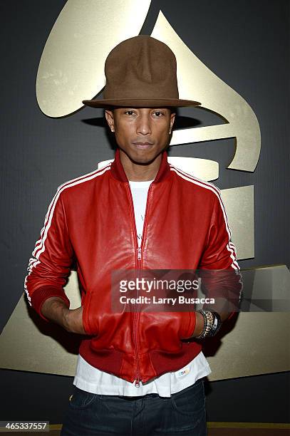 Recording artist/Producer Pharrell Williams attends the 56th GRAMMY Awards at Staples Center on January 26, 2014 in Los Angeles, California.