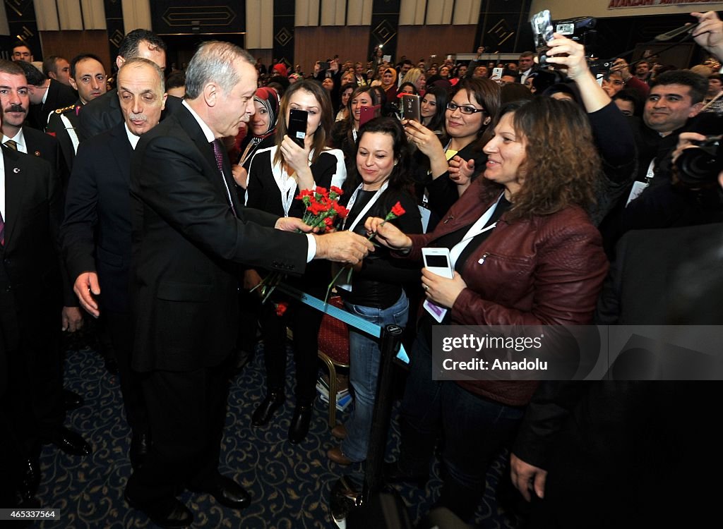 Turkish President Erdogan attends 20th Women Workers Congress in Ankara