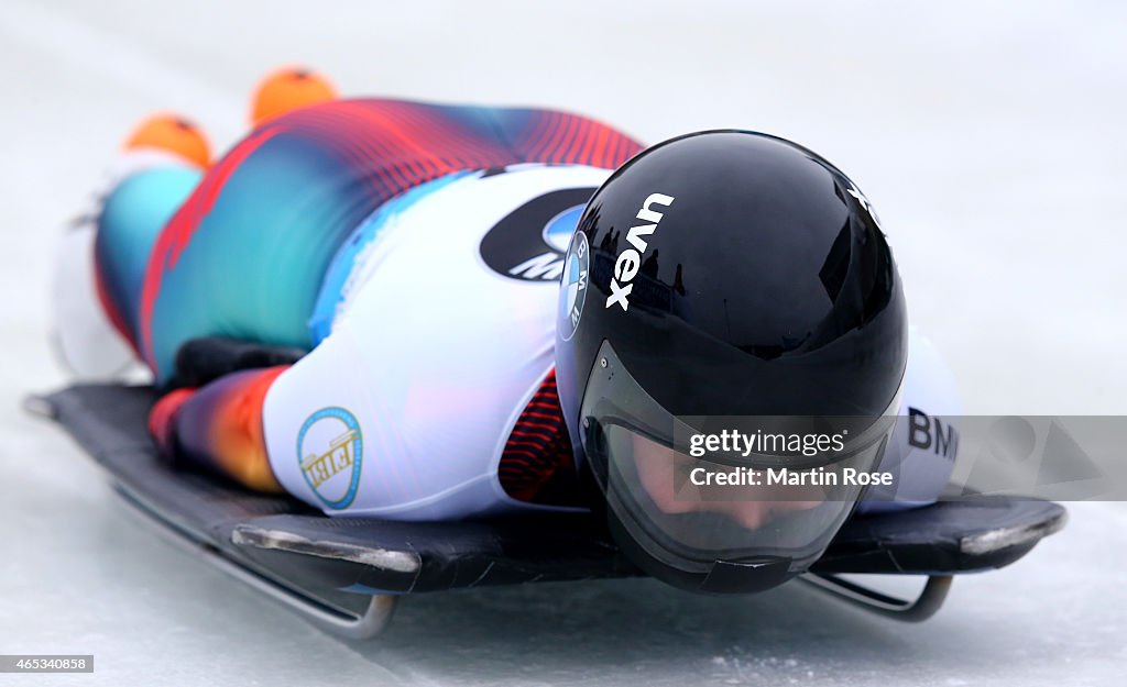 Bob Skeleton Racing Takako Omukai of Japan competes in her first run of the women's... News ...