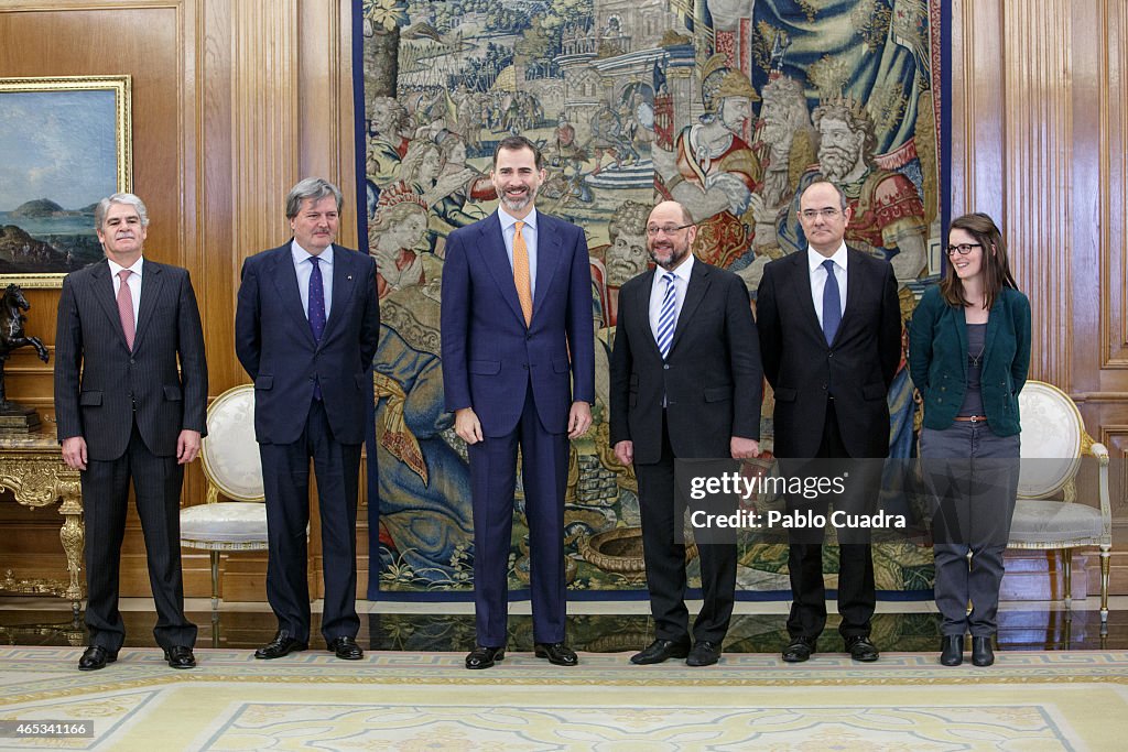 King Felipe VI Of Spain Meets President of European Parliament