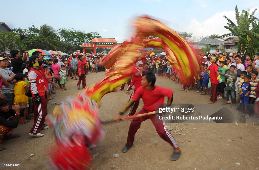 Chinese Dragon Burnt To Mark The End Of Chinese New Year Celebration