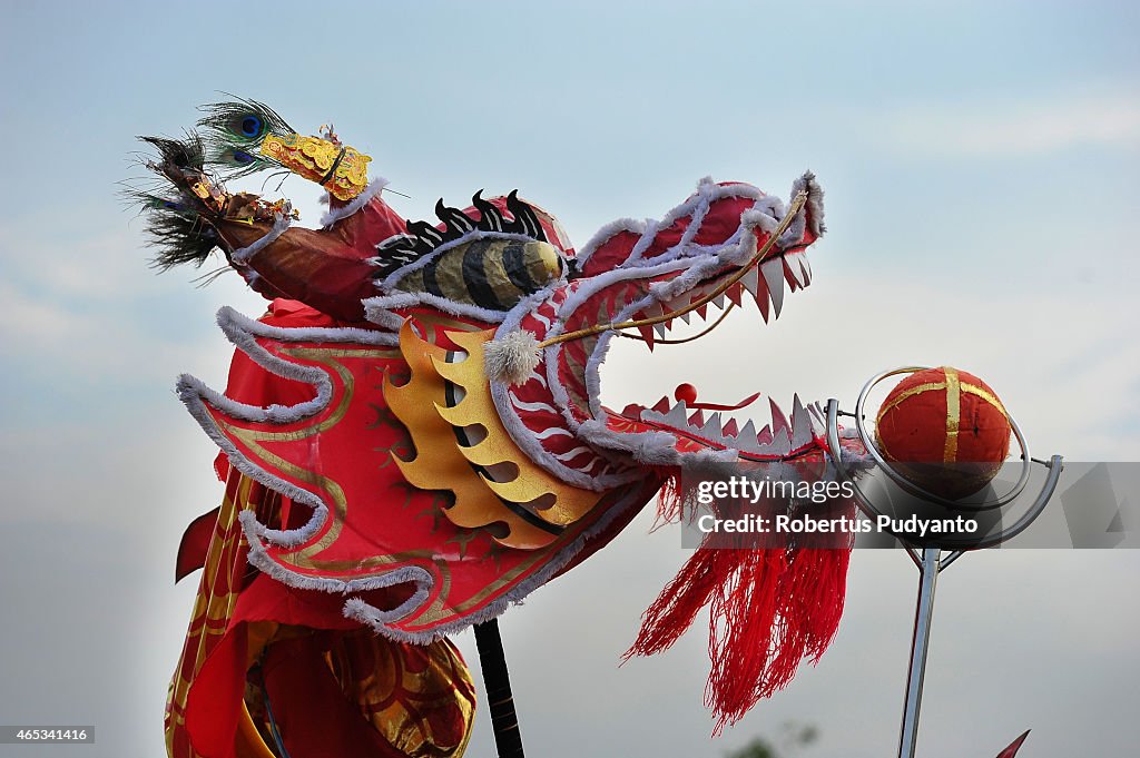 Chinese Dragon Burnt To Mark The End Of Chinese New Year Celebration