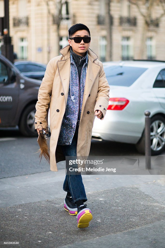 Day 3 - Street Style - Paris Fashion Week - Womenswear Fall/Winter 2015/2016