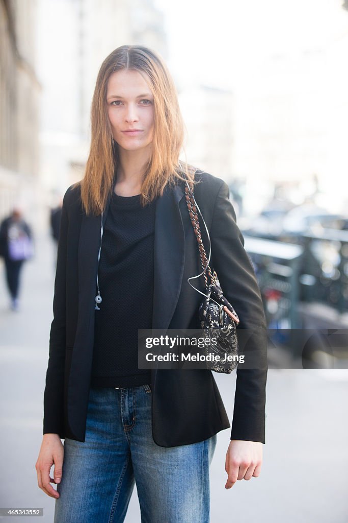 Day 3 - Street Style - Paris Fashion Week - Womenswear Fall/Winter 2015/2016