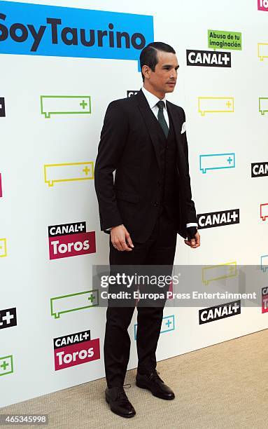 Jose Mari Manzanares attends Canal + Bullfights new season presentation at Elcomo space on March 5, 2015 in Madrid, Spain.