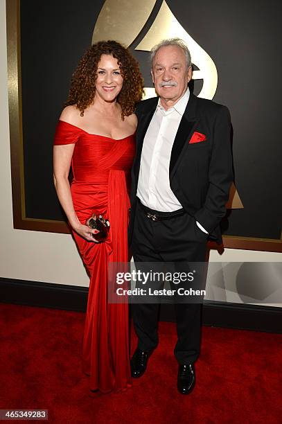 Francisca Moroder and record producer Giorgio Moroder attend the 56th GRAMMY Awards at Staples Center on January 26, 2014 in Los Angeles, California.