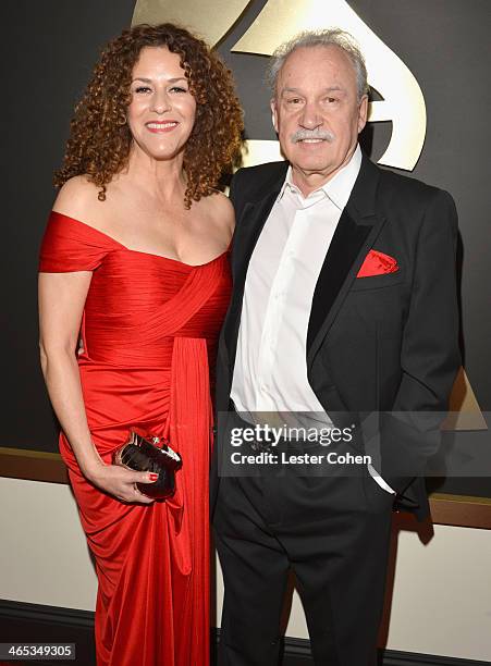 Francisca Moroder and record producer Giorgio Moroder attend the 56th GRAMMY Awards at Staples Center on January 26, 2014 in Los Angeles, California.