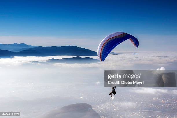 skydiving - parachute stock pictures, royalty-free photos & images