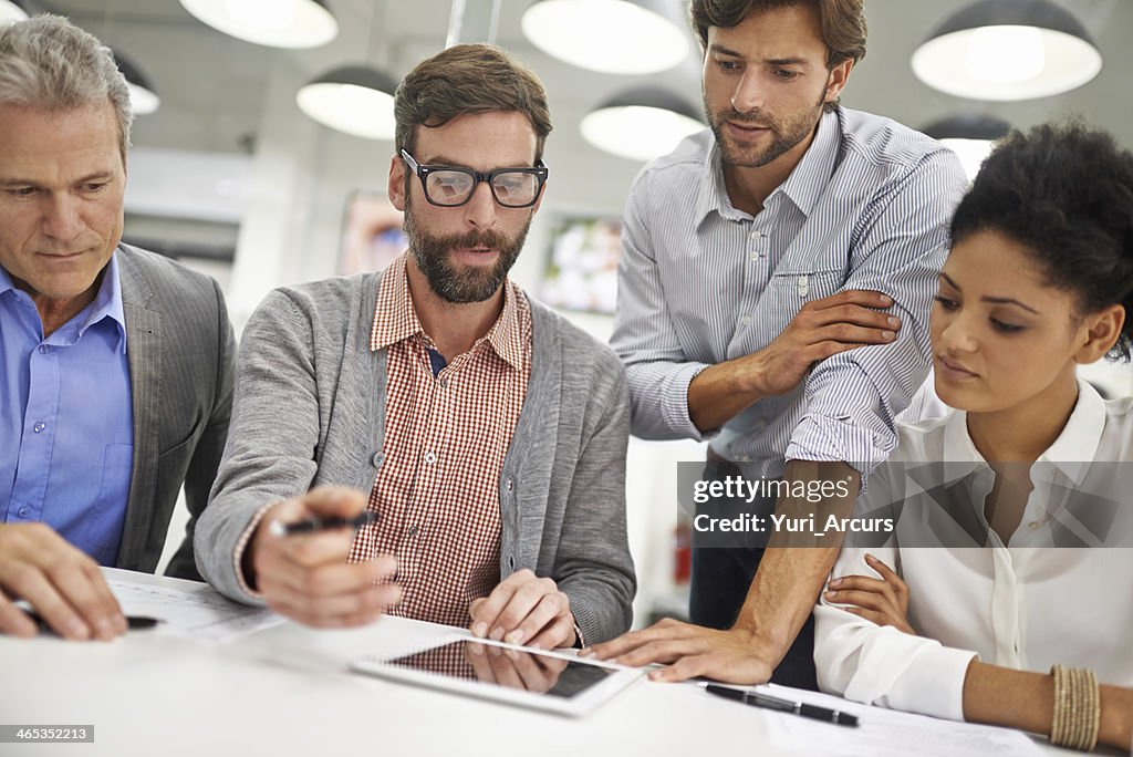 Hard working office pros