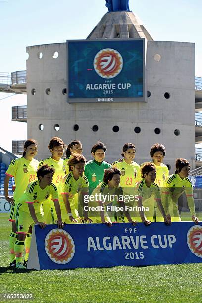 Lineup of Japan with Yuri Kawamura, Yuika Sugasawa, Rumi Utsugi, Miho Fukumoto, Asano Nagasato, Megumi Takase and Kumi Yokoyama, Asuna Tanaka, Yumi...