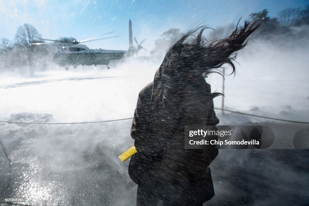 President Obama Departs The White House For South Carolina