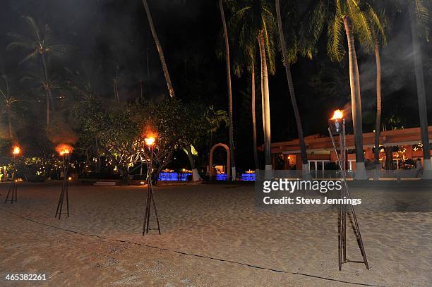 Atmosphere at the dinner to celebrate the 9th Annual Acapulco Film Festival at the residence of Mr. Aleman on January 25, 2014 in Acapulco, Mexico.