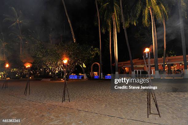 Atmosphere at the dinner to celebrate the 9th Annual Acapulco Film Festival at the residence of Mr. Aleman on January 25, 2014 in Acapulco, Mexico.