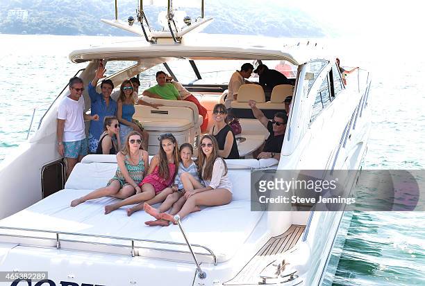 Sylvester Stallone and family enjoy an afternoon boat ride in Acapulco, Mexico. The family was in Acapulco to attend opening night of the 9th Annual...
