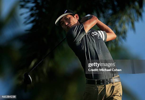 Ryuji Imada of Japan plays his shot from the second tee during round two of the Puerto Rico Open presented by Banco Popular on March 6, 2015 in Rio...