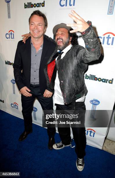 Pete Tong and Mr Brainwash attend the second annual Billboard GRAMMY After Party at The London West Hollywood on January 26, 2014 in West Hollywood,...