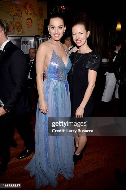 Recording artists Katy Perry and Joy Williams attend the Sony Music Entertainment Post-Grammy Reception at The Palm on January 26, 2014 in Los...