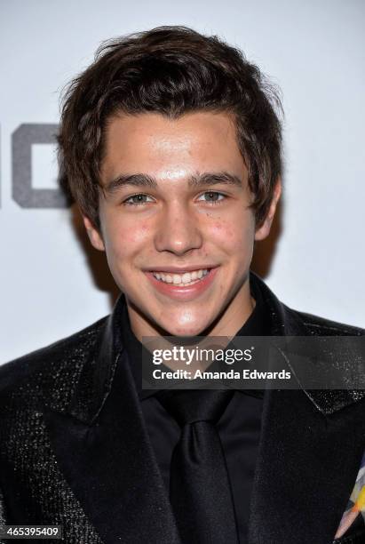 Singer Austin Mahone arrives at the Republic Records Post GRAMMY Party at 1 OAK on January 26, 2014 in West Hollywood, California.