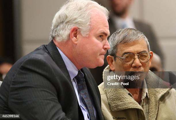 Michael Vuong , sits with his attorney, Anthony Salerno, prior to being sentenced for being an accessory to hit-and-run causing the 2013 death of...