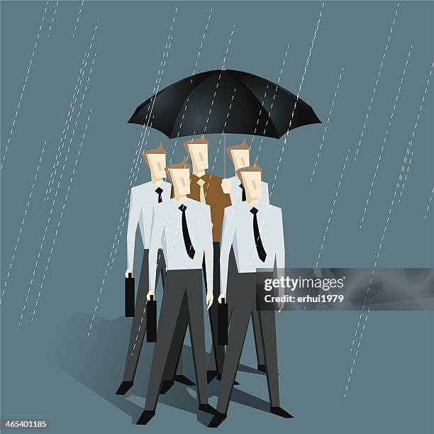 teamwork - surrounded by danger stock illustrations