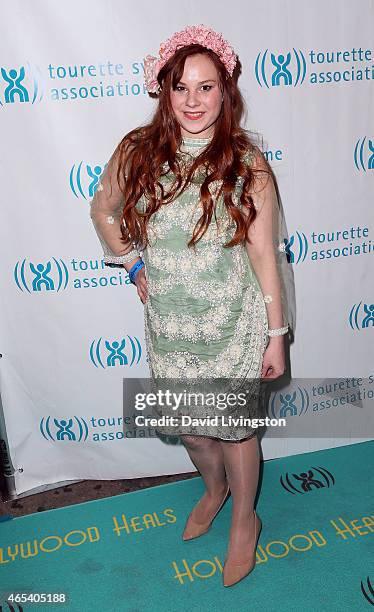 Actress Hayley Gripp attends the 2nd Annual Hollywood Heals: Spotlight On Tourette Syndrome at House of Blues Sunset Strip on March 5, 2015 in West...