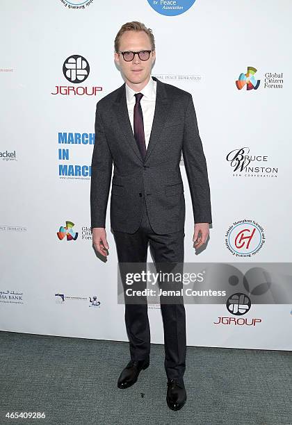 Actor/director Paul Bettany attends the UN Women For Peace Association International Women's Day Celebration at the UN Delegates Dining Room and...