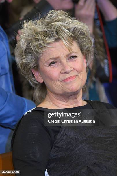 Gitte Haenning attends NDR Talkshow at NDR Studios on March 6, 2015 in Hamburg, Germany.