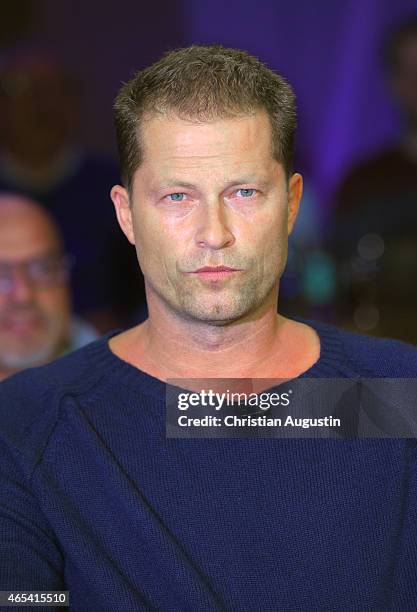 Til Schweiger attends NDR Talkshow at NDR Studios on March 6, 2015 in Hamburg, Germany.