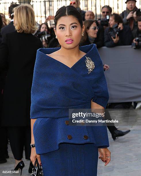 Princess Siriwanwaree Nareerat Of Thailand attends the Christian Dior show at the Cour Carre Muse Du Louvre during Paris Fashion Week Fall Winter...