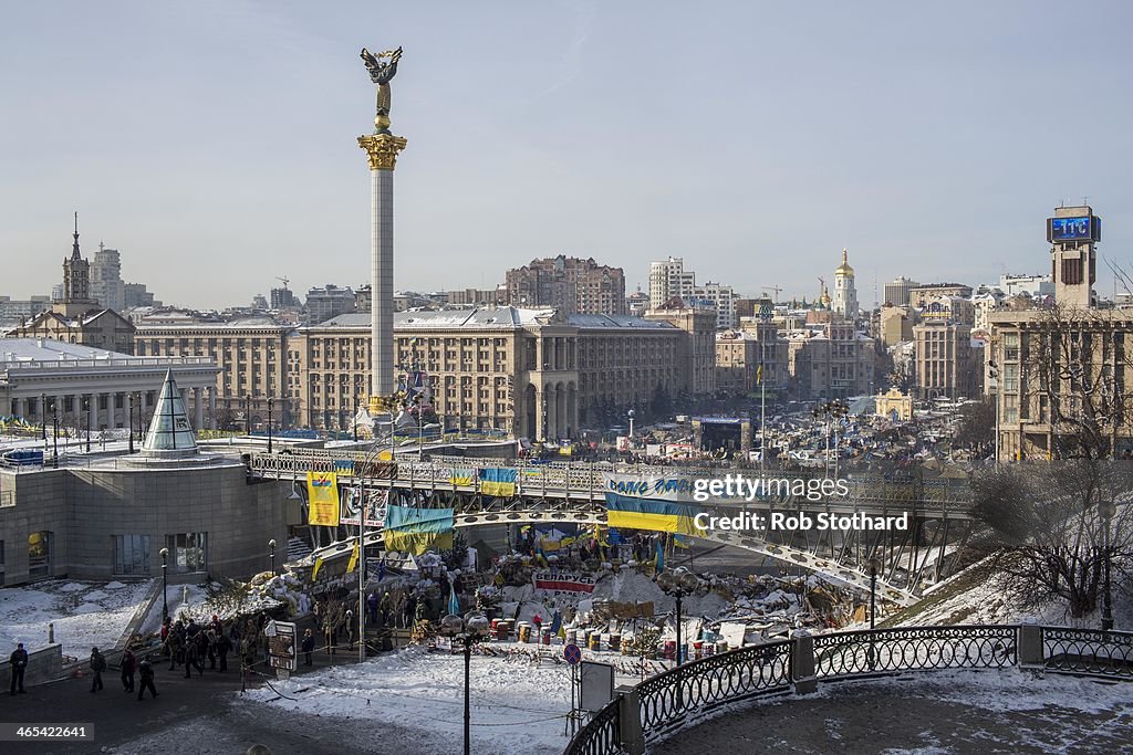 Protests Continue In Kiev As The Opposition Calls For A Snap Election