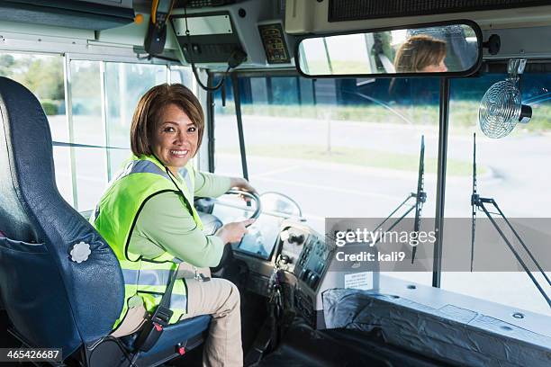 female bus driver - bus driver stock pictures, royalty-free photos & images