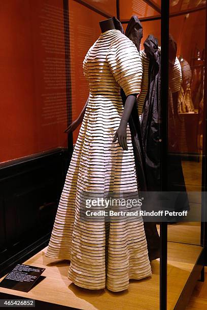 Dress "My fair Lady", Dress Illustration view during the Jeanne Lanvin Retrospective : Opening Ceremony at Palais Galliera on March 6, 2015 in Paris,...